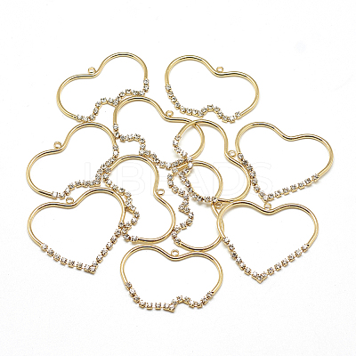 Brass Cubic Zirconia Pendants KK-T032-024G-1