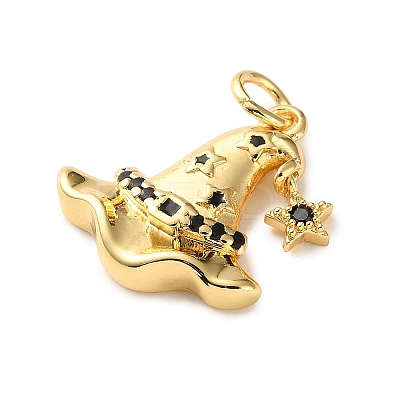 Brass Micro Pave Cubic Zirconia Pendants LS-KK-I383-08G-01-1