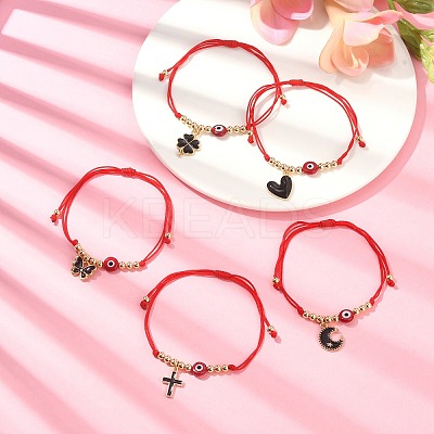 Alloy Charm Bracelet BJEW-JB09626-1