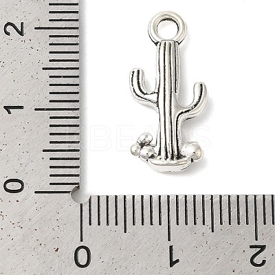 Tibetan Style Alloy Cactus Pendants TIBEP-3932-AS-LF-1