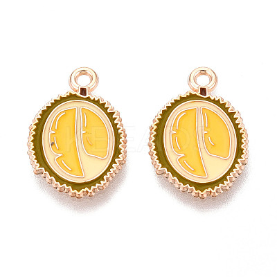 Fruit Alloy Enamel Pendants ENAM-T022-32H-1