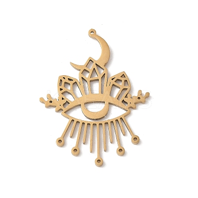 201 Stainless Steel Filigree Pendants STAS-K298-12G-1
