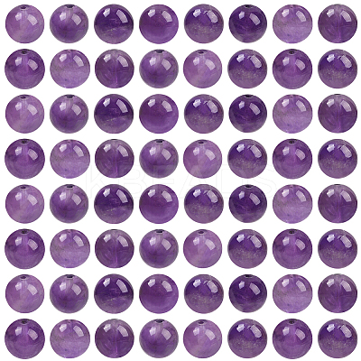 100Pcs Natural Amethyst Beads G-SP0001-22C-1