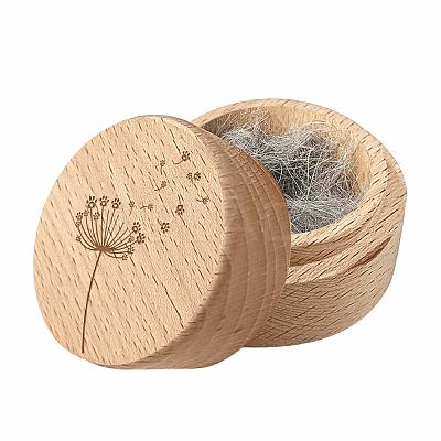 1Pc Beech Wood Engraved Pet Hair Keepsake Boxes CON-CN0001-16C-1