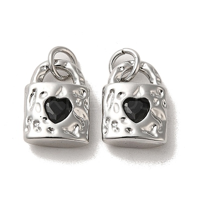 Brass Micro Pave Cubic Zirconia Pendants KK-H461-06P-04-1