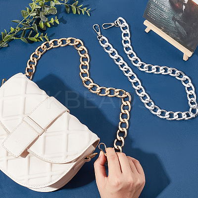 2Pcs 2 Colors Aluminum Curb Chain Bag Handles FIND-PH0005-15-1