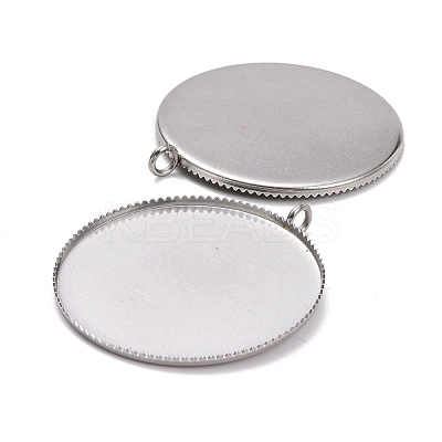 Non-Tarnish 304 Stainless Steel Lace Edge Bezel Cups STAS-I184-02A-P-1