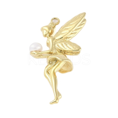 Acrylic Imitation Pearl Pendants STAS-P366-30G-1