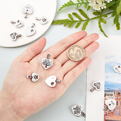 304 Stainless Steel Pendants STAS-UN0014-92P-1