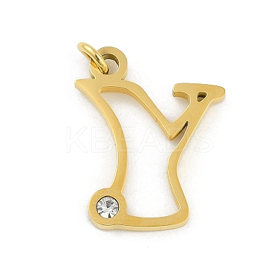 304 Stainless Steel Pendants STAS-R137-01G-Y-1