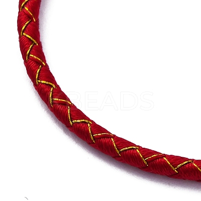 Polyester Cord Braided Bracelet Makings MAK-Z003-01G-1