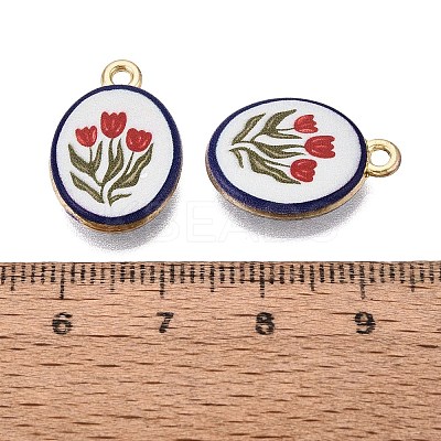 Valentine's Day Printed Alloy Pendants PALLOY-SZC0008-05K-1