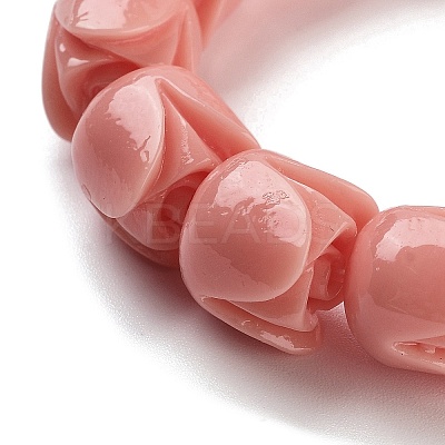 Synthetic Coral Flower Rose Beads Strands CORA-U001-01B-02-1