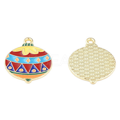 Rack Plating Alloy Enamel Pendants ENAM-N060-13LG-1