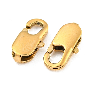 Ion Plating(IP) 304 Stainless Steel Lobster Claw Clasps STAS-G201-06E-G-1