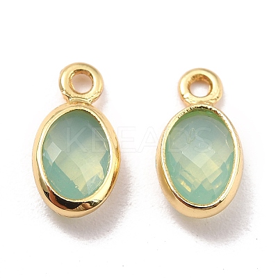 Eco-Friendly Brass with Glass Pendants X-KK-K268-01L-1