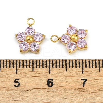304 Stainless Steel Micro Pave Cubic Zirconia Charms LS-STAS-B088-01G-01-1