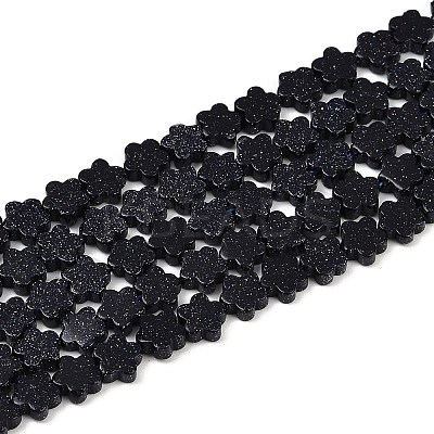 Synthetic Blue Goldstone Beads Strands G-B138-C14-01-1