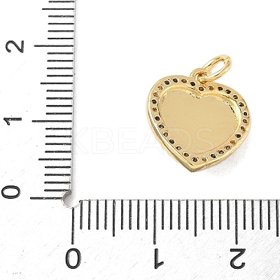 Brass Micro Pave Cubic Zirconia Pendants KK-D357-37G-1
