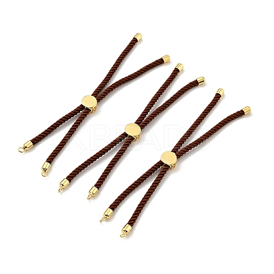 Half Finished Twisted Milan Rope Slider Bracelets FIND-G032-01G-18-1