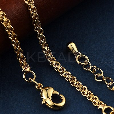 Brass Rope Chain Bracelets for Women BJEW-G735-08G-1