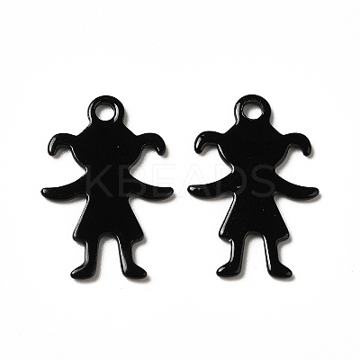 Spray Painted 201 Stainless Steel Pendants STAS-I672-16B-1
