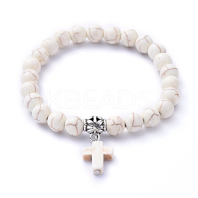 Stretch Charm Bracelets BJEW-JB05234-04-1