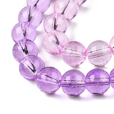 Baking Paint Transparent Glass Beads DGLA-M001-8mm-01-1