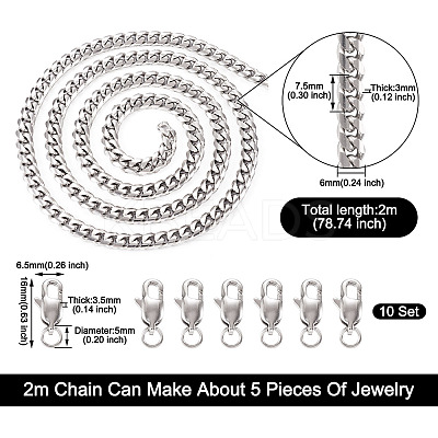 DIY Chain Bracelet Necklace Making Kit STAS-YS0001-01-1