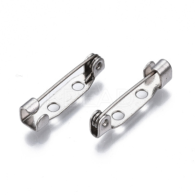Tarnish Resistant 201 Stainless Steel Brooch Pin Back Safety Catch Bar Pins STAS-S117-021B-1
