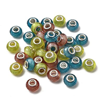 Faceted Resin European Beads RESI-C063-01C-1