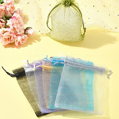 50Pcs Organza Bags Jewellery Storage Pouches Wedding Favour Party Mesh Drawstring Gift OP-FS0001-05D-1