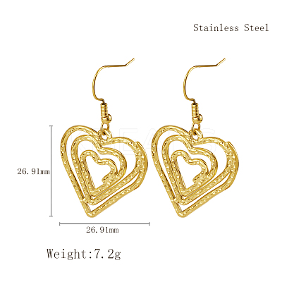 Stylish 304 Stainless Steel Spiral Pendant Dangle Earrings for Daily Wear NP0587-2-1