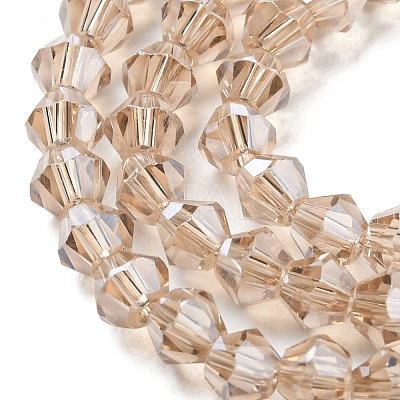 Transparent Electroplate Glass Beads Strands LS-GLAA-F029-3mm-C12-1