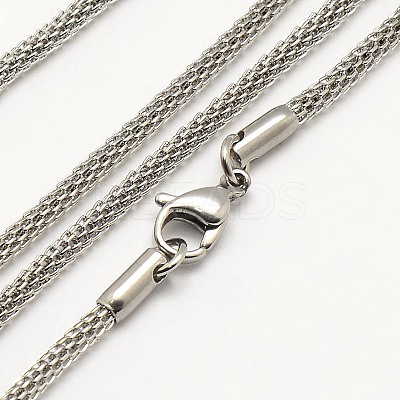 Tarnish Resistant Trendy Men's 304 Stainless Steel Lantern Chain Necklaces LS-NJEW-M071-02-1