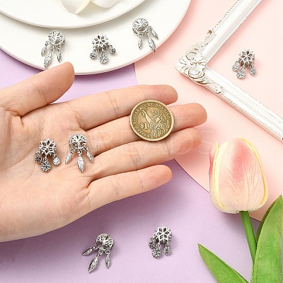 4Pcs 2 Styles Alloy European Beads FIND-YW0009-98-1