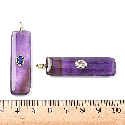 Natural Amethyst Pendants G-H318-03G-06-1