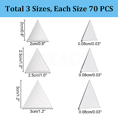 210Pcs 3 Styles Adhesive Acrylic Cabochons Sheets DIY-PH0022-93E-1