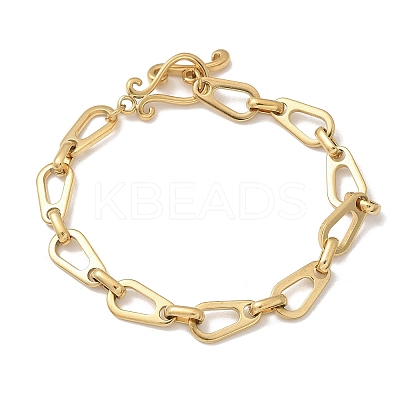 304 Stainless Steel Figaro Chains Bracelets for Women BJEW-R009-02G-1