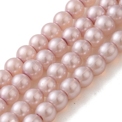 Baking Paint Pearlized Glass Pearl Round Bead Strands HY-Q003-6mm-47-01-1