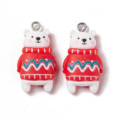 Christmas Theme Opaque Resin Pendants LS-FIND-E025-21-1