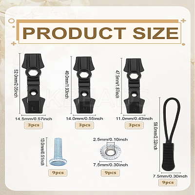 3 Boxs Plastic Universal Zipper Repair Kit DIY-LP0004-11-1
