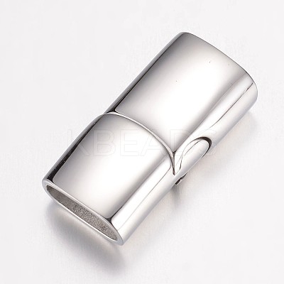 Tarnish Resistant 304 Stainless Steel Magnetic Clasps with Glue-in Ends STAS-P100-09P-1