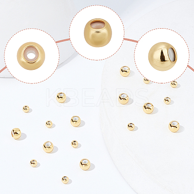 40Pcs 2 Style Brass Beads KK-BBC0001-58-1
