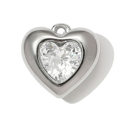 304 Stainless Steel Glass Pendants GLAA-OY001-37P-1