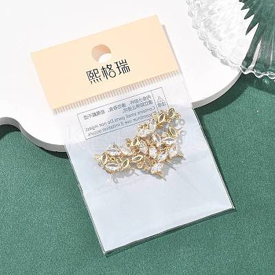 SHEGRACE Brass Pave Cubic Zirconia Horse Eye Connector Charms XGRQ2O424-436A-G-1