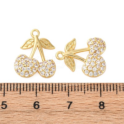Brass Micro Pave Cubic Zirconia Pendants KK-F895-18A-G-1