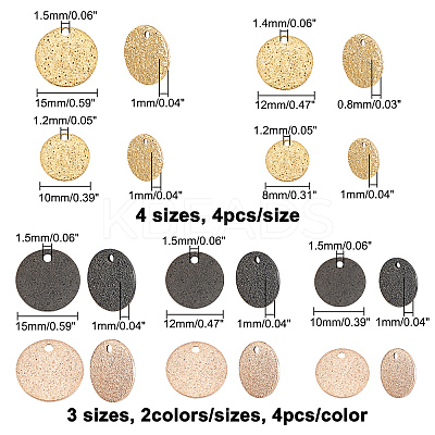 40Pcs 10 Style PVD Vacuum Plating 304 Stainless Steel Charms STAS-CA0001-20-1