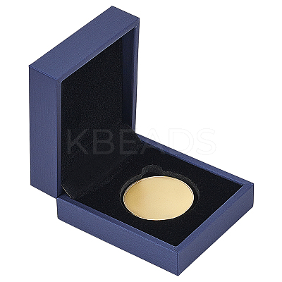 Rectangle PU Imitation Leather Coin Storage Boxes CON-WH0089-145A-1