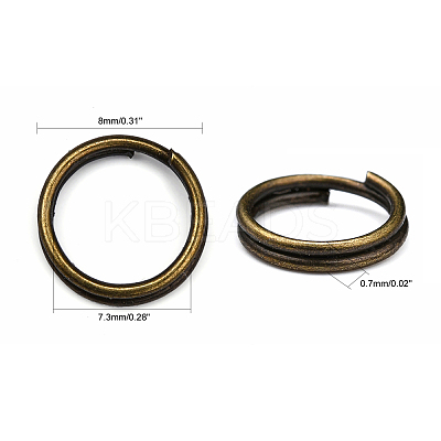 Mixed Color Iron Split Rings JRD8MM-M-1
